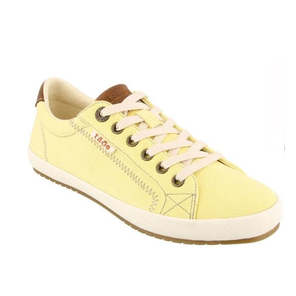 Taos Footwear Shoes - Taos Star Burst Sunny Yellow Sneaker Shoes Canvas Casual Pastel 6.5 lace up